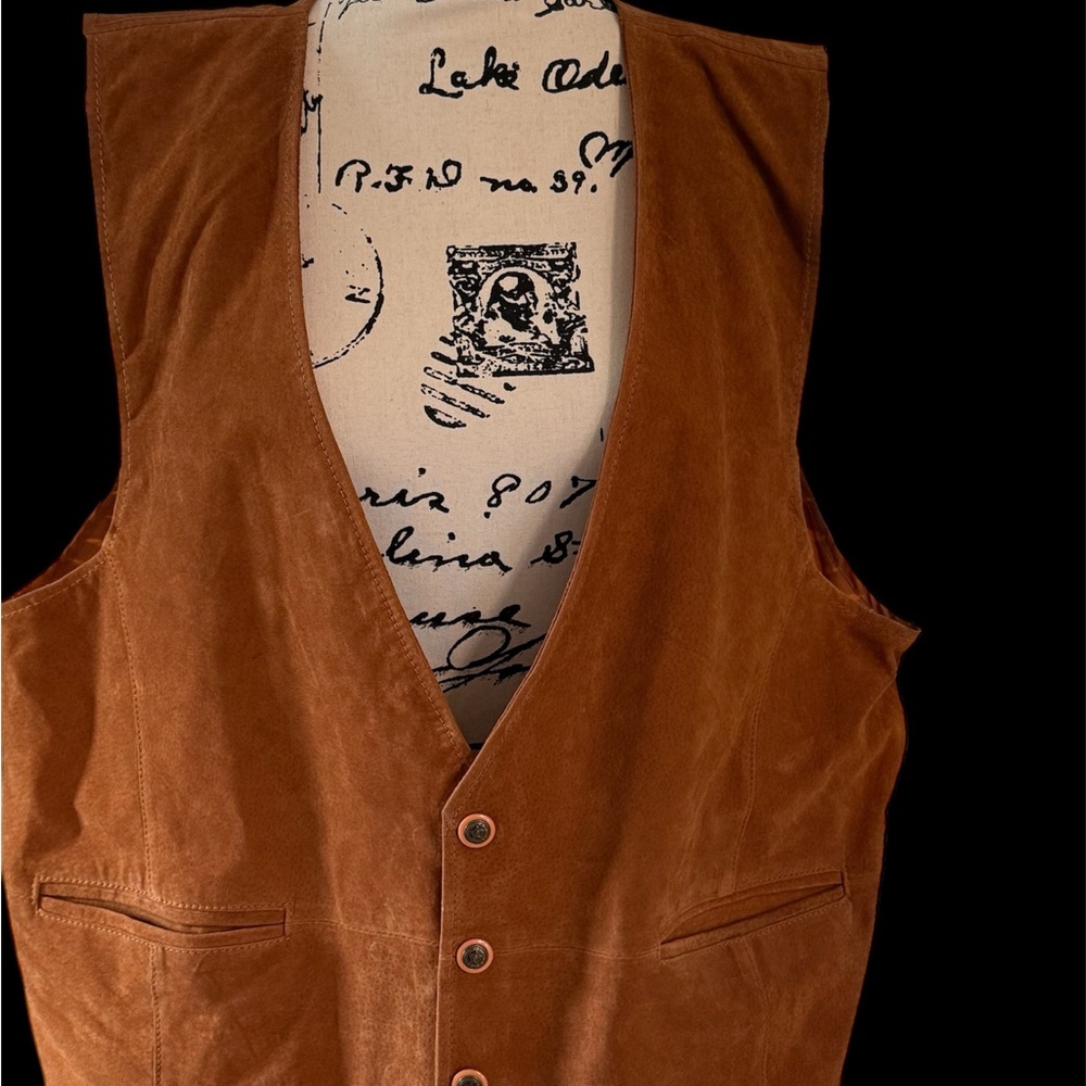 Colebrook & Co Leather Vest Vintage NWT XL